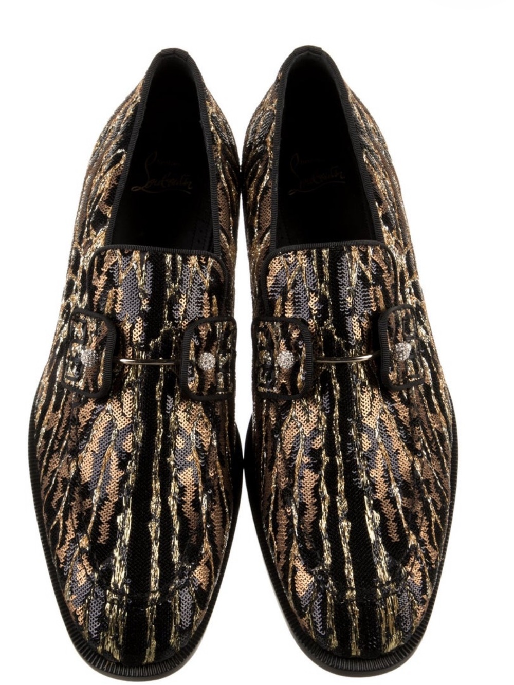 Christian Louboutin Sequins printed loafers